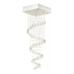 Lustre Caracol Pendente de Cristal Legítimo 49 Bolas e 452 Cristais Luxo Sala Quarto 1 Metro Inl09 - 1