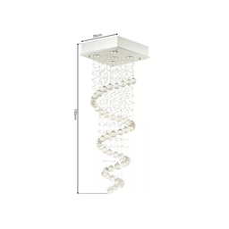 Lustre Caracol Pendente de Cristal Legítimo 49 Bolas e 452 Cristais Luxo Sala Quarto 1 Metro Inl09 - 4