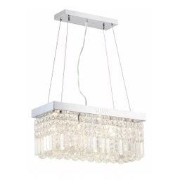 Lustre Pendente Cristal Legítimo Delicado Luxo Retangular com 524 Cristais Inl13 - 2