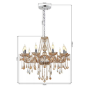 Ver imagem 6 de Lustre Candelabro Pendente Luxo Cristal Legitimo Âmbar 10 Braços Sala Jantar Sala Estar Quarto Inl52