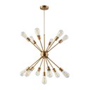 Ver imagem 3 de Lustre Pendente Dourado Moderno Átomo Sputnik Retrô Luxo Sala Estar Sala Jantar Área Gourmet Inl27