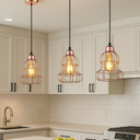 Ver imagem 3 de Lustre Pendente Luminária Rose Aramado Retrô Moderno Cozinha Área Gourmet Ilha Quarto Sala Inl34