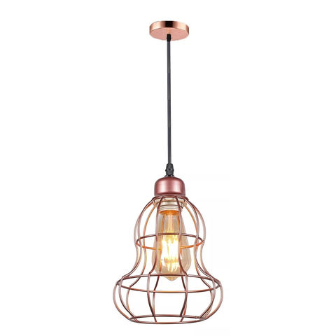 Lustre Pendente Luminária Rose Aramado Retrô Moderno Cozinha Área Gourmet Ilha Quarto Sala Inl34