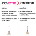 Ver imagem 2 de Lustre Pendente Luminária Rose Aramado Retrô Moderno Cozinha Área Gourmet Ilha Quarto Sala Inl34