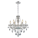 Ver imagem 3 de Lustre Candelabro Pendente Luxo Cristal Legitimo Cor Transparente 6 Braços Sala Jantar Quarto Inl25