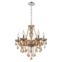 Ver imagem 4 de Lustre Candelabro Pendente Luxo Cristal Legitimo Cor Âmbar 6 Braços Sala Quarto Cozinha Inl49