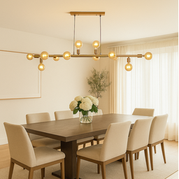 Lustre Pendente Luminária Dourado Gold Sputnik Moderno Retrô Vintage para 12 Lâmpadas Inl28 - 3