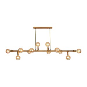 Lustre Pendente Luminária Dourado Gold Sputnik Moderno Retrô Vintage para 12 Lâmpadas Inl28