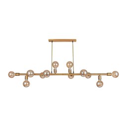 Lustre Pendente Luminária Dourado Gold Sputnik Moderno Retrô Vintage para 12 Lâmpadas Inl28 - 2