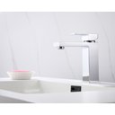 Ver imagem 3 de Torneira Monocomando Quadrada Bica Baixa Cromada Luxo Banheiro Lavabo Inovartte In12