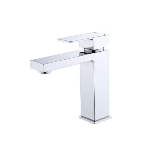 Torneira Monocomando Quadrada Bica Baixa Cromada Luxo Banheiro Lavabo Inovartte In12