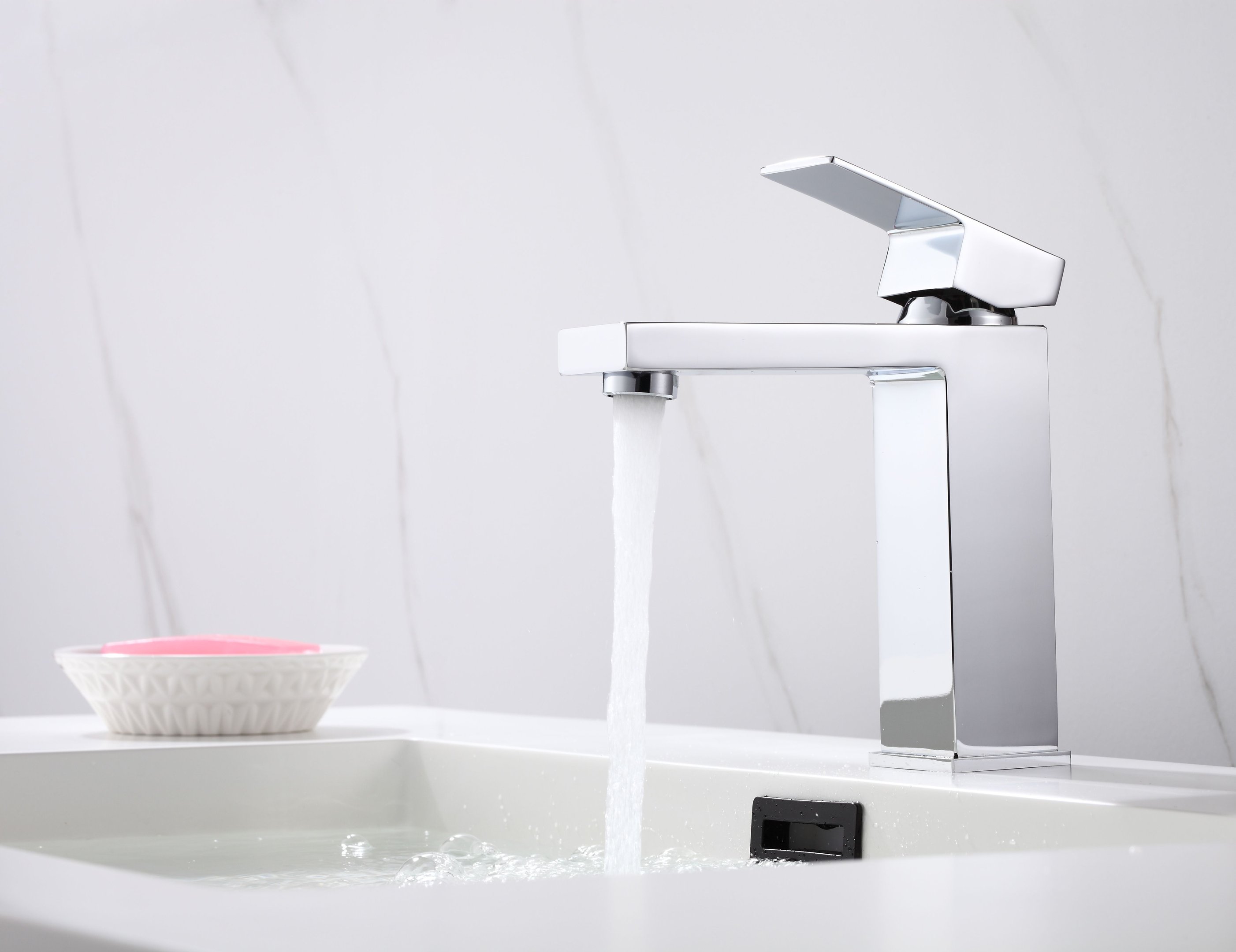 Torneira Monocomando Quadrada Bica Baixa Cromada Luxo Banheiro Lavabo Inovartte In12 - 3