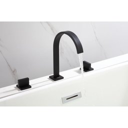 Torneira Misturador Duplo Comando Quadrada Preto Fosco Luxo para Banheiro Lavabo Inovartte In25 - 3 Torneira Misturador Duplo Comando Quadrada Preto Fosco Luxo para Banheiro Lavabo Inovartte In25 - 3