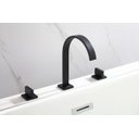 Ver imagem 4 de Torneira Misturador Duplo Comando Quadrada Preto Fosco Luxo para Banheiro Lavabo Inovartte In25