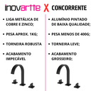 Ver imagem 2 de Torneira Misturador Duplo Comando Quadrada Preto Fosco Luxo para Banheiro Lavabo Inovartte In25