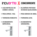 Ver imagem 2 de Torneira Monocomando Cromada Quadrada Bica Baixa Luxo Banheiro Lavabo Inovartte In18