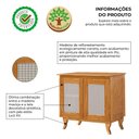 Ver imagem 5 de Kit Cristaleira e Aparador Bella Lunna Deltan 2 Portas Madeira Maciça Imbuia e Castanho