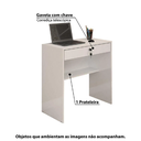 Ver imagem 4 de Escrivaninha Mesa Escritório 72cm 1 Gaveta com Chave Andorinha