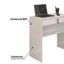 Ver imagem 5 de Escrivaninha Mesa Escritório com Chave Andorinha 1 Gaveta 72cm Branco