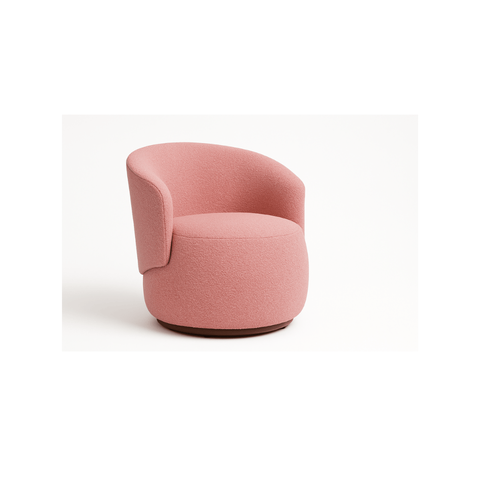 Poltrona Decorativa Sala Estar Orgânica Beatriz Suede Rosa - Montanaris Decor
