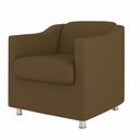 Ver imagem 2 de Poltrona Decorativa para Sala, Escritorio, Recepção Tila Suede Marrom