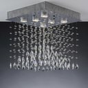 Ver imagem 1 de Plafon Sobrepor de Cristais Quadrado Illuminati 6 Lâmpadas Bronzearte