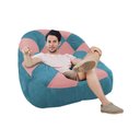 Ver imagem 2 de Poltrona Paloma Escritório Sala Pé Plástico Suede Azul Turquesa e Suede Rose - Dominic Decor