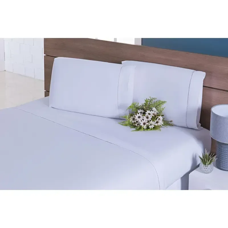 Lençol Solteiro 2 Peças C/elástico 198x108x26 200fios Branco