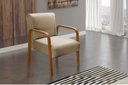 Ver imagem 2 de Kit 04 Poltronas Cadeiras Decorativas Anita Para Sala Mesa De Jantar Quarto Recepção - Linho Marrom