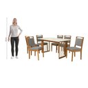 Ver imagem 4 de Conjunto Sala de Jantar Lina em Madeira Maciça 6 Cadeiras Boucle Cinza