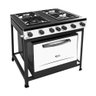 Fogão Industrial 4 Bocas com Forno 107L Esmaltado - Clarice - 1