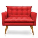 Ver imagem 4 de Kit 2 Poltronas Namoradeira 2 Lugares Vermelho