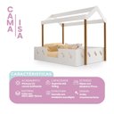 Ver imagem 5 de Cama Casinha Montessoriana Isa Mdf + Colchão Casal Conforto e Suporte para Dormir - Branco