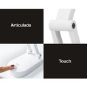 Ver imagem 5 de Luminária de Mesa Touch Dobrável Abajur sem Fio Led Articulada Recarregavel 3 Funções Iluminaç
