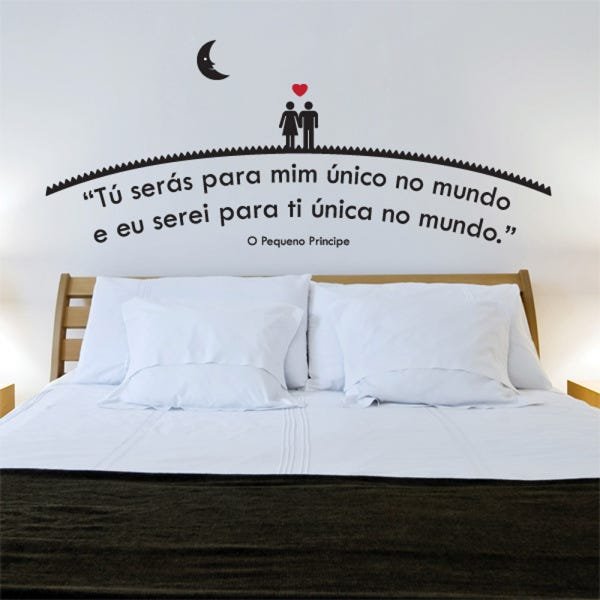 Adesivo de Parede Frase - Tu Serás Para Mim Único - N1018 - 1