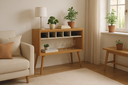 Ver imagem 1 de Aparador Athenas Mdf 90x88x34cm Resistente Prático:naturale/offwhite