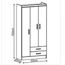 Ver imagem 3 de Guarda-Roupa Solteiro 3 Portas 2 Gavetas Alice Evidência Móveis