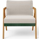 Ver imagem 3 de Poltrona Decorativa Para Sala Estar Pietra L02 Facto Verde Musgo Linho Cru - Lyam Decor