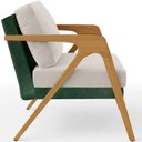 Ver imagem 6 de Poltrona Decorativa Para Sala Estar Pietra L02 Facto Verde Musgo Linho Cru - Lyam Decor