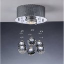 Ver imagem 3 de Plafon de Cristal Nilo Redondo 1 Lâmpada Bronzearte