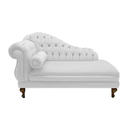 Ver imagem 1 de Recamier Divã Namoradeira Larissa 185cm Direito de Quem Senta Corano Branco - Incasa Decor