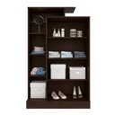 Ver imagem 3 de Armário Multiuso Sapateira Prateleira Closet Elite 2 Portas e 6 Prateleiras com Chave Ébano - Demóbi