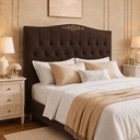 Ver imagem 1 de Cabeceira Cama Casal Queen Greta 160cm Estofada Bouclê Design Clássico