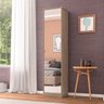 Armário Multiuso Sapateira Prateleira Closet Livreiro Reflex com Espelho Nogal Vanilla - Demóbile - 2