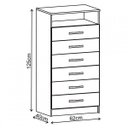 Ver imagem 4 de Cômoda Rack 6 Gavetas 1 Nicho Maxi Branco
