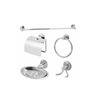 Kit Acessórios Para Banheiro Aço Inox 5 Peças - 1