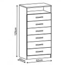 Ver imagem 3 de Cômoda Rack 6 Gavetas 1 Nicho Maxi Evidência Móveis