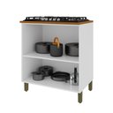 Ver imagem 2 de Balcão de Cozinha 80 cm Bariloche 2 Portas com Tampo 100% MDF Branco - Indekes