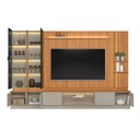 Ver imagem 4 de Conjunto Estante Modular Magnum com LED para TV 75 Polegadas Canela e Gris