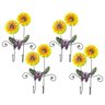 Gancho Duplo Girassol Flor Kit 4 Unidades Chave Lenço Chapeu Bolsa Organizaçao Parede Quarto Casa En - 1